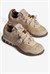 Kadın Hasır Sneaker Süet detaylı Boncuklu Calla Bej