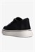 Kadın Kroko Sneaker Nubuk ve Lastik Detaylı Kalın Taban Onvo Siyah