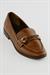Kadın Loafer Gold Tokalı Günlük Ayakkabı Elio Taba