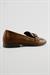 Kadın Loafer Gold Tokalı Günlük Ayakkabı Elio Taba