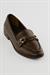 Kadın Loafer Gold Tokalı Günlük Ayakkabı Elio Kahverengi