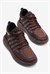 Kadın Paraşüt Sneaker Süet Detaylı Taşlı Günlük Spor Ayakkabı Vona Kahverengi