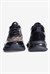 Kadın Rugan Sneaker Leopar File Detaylı Kalın Tabanlı Bağcıklı Marsia Siyah