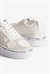 Kadın Sneaker Çiçek İşlemeli File Detaylı Nerolia Beyaz