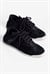 Kadın Sneaker File Detaylı Çiçek İşlemeli Spor Ayakkabı Floren Siyah