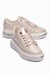 Kadın Sneaker Gold Yıldız Detaylı Kalın Tabanlı Spor Ayakkabı Veronica Bej