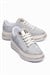 Kadın Sneaker Kadife Desenli Gold Detaylı Kalın Tabanlı Spor Ayakkabı Lilium Gri