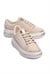 Kadın Sneaker Kadife Desenli Gold Detaylı Kalın Tabanlı Spor Ayakkabı Lilium Bej