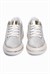 Kadın Sneaker Kadife Desenli Gold Detaylı Kalın Tabanlı Spor Ayakkabı Lilium Gri