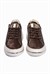 Kadın Sneaker Kadife Desenli Gold Detaylı Kalın Tabanlı Spor Ayakkabı Lilium Kahverengi