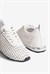 Kadın Sneaker Örgülü Gümüş Detaylı Bağcıklı Spor Ayakkabı Nessa Beyaz