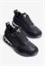 Kadın Sneaker Paraşüt Toka Detaylı Lastik Arka Spor Ayakkabı Zephy Siyah