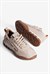 Kadın Sneaker Paraşüt Toka Detaylı Lastik Arka Spor Ayakkabı Zephy Bej