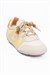 Kadın Sneaker Sarı Detaylı Lastik Bağcıklı Günlük Spor Ayakkabı Zinya Bej  
