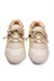 Kadın Sneaker Sarı Detaylı Lastik Bağcıklı Günlük Spor Ayakkabı Zinya Bej  