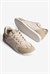 Kadın Sneaker Taşlı Gold Ve Süet Detaylı Bağcıklı Spor Ayakkabı Zireya Bej
