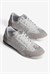Kadın Sneaker Taşlı Gümüş Ve Süet Detaylı Bağcıklı Spor Ayakkabı Zireya Beyaz 
