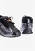 Kadın Sneaker Yılan Desenli Bağcıklı Spor Ayakkabı Veska Siyah