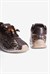 Kadın Sneaker Yılan Desenli Bağcıklı Spor Ayakkabı Veska Kahverengi