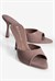 Kadın Stiletto Sivri Burun Ön Arka Açık Topuklu Terlik Cedra Pudra
