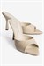 Kadın Stiletto Sivri Burun Ön Arka Açık Topuklu Terlik Cedra Bej