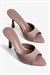 Kadın Stiletto Sivri Burun Ön Arka Açık Topuklu Terlik Cedra Pudra