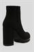 Kadın Süet Bot Kalın Topuklu Fermuarlı Mila Siyah