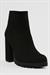 Kadın Süet Bot Kalın Topuklu Fermuarlı Mila Siyah