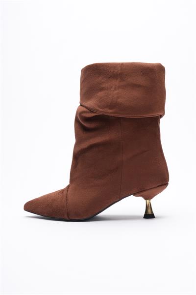 Kadın Süet Körüklü Kısa Çizme Taba SERA