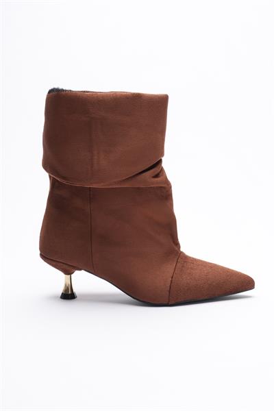 Kadın Süet Körüklü Kısa Çizme Taba SERA