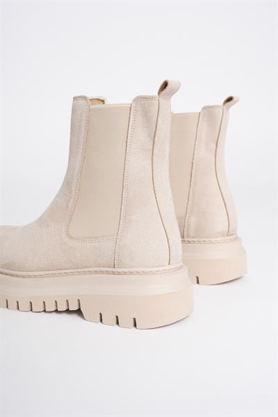 Kadın Süet Lastikli Bot Bej Nova