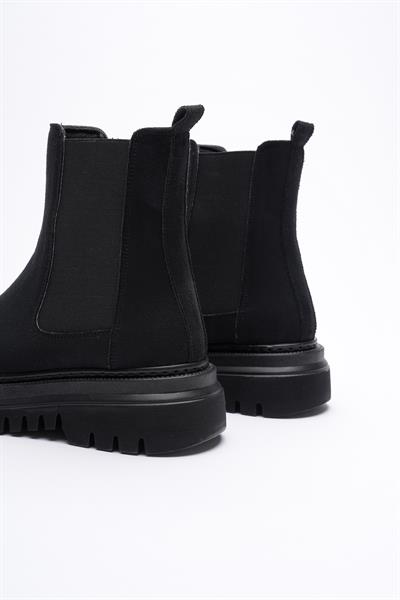 Kadın Süet Lastikli Bot Siyah Nova