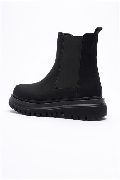 Kadın Süet Lastikli Bot Siyah Nova