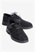 Kadın Süet Loafer Oxford Taşlı Tül Bağcıklı Pera Siyah
