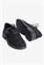 Kadın Süet Loafer Oxford Taşlı Tül Bağcıklı Pera Siyah
