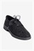 Kadın Süet Loafer Oxford Taşlı Tül Bağcıklı Pera Siyah