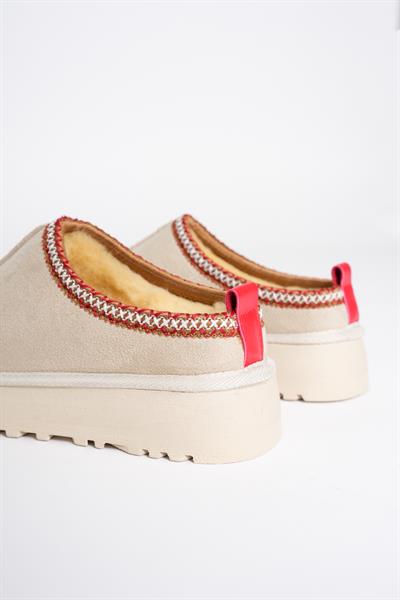 Kadın Süet Terlik Bej Pia