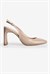 Kadın Topuklu Ayakkabı Kalın Topuklu Anema Bej