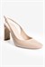 Kadın Topuklu Ayakkabı Kalın Topuklu Anema Bej