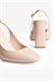 Kadın Topuklu Ayakkabı Kalın Topuklu Anema Bej