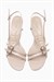 Kadın Topuklu Sandalet Bilekten Bantlı Tokalı Şık Günlük Ayakkabı Lula Bej