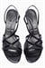 Kadın Topuklu Sandalet Bilekten Bantlı Şık Günlük Ayakkabı Miria Siyah