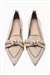 Kadın Triko Babet Sivri Burunlu Fiyonklu Günlük Babet Maris Bej