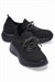 Kadın Triko Sneaker Sim Detaylı Hafif Konfor Taban Taş Bağcıklı Günlük Spor Ayakkabı Melia Siyah