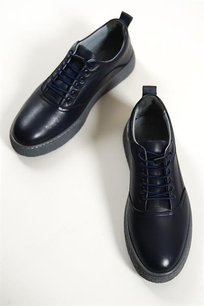 Mubiano Hakiki Deri 1326-LCV Lacivert Erkek Spor Ayakkabı & Sneaker