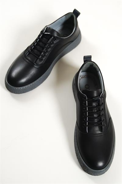 Mubiano Hakiki Deri 1326-S Siyah Erkek Spor Ayakkabı & Sneaker