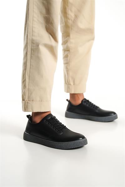 Mubiano Hakiki Deri 1326-S Siyah Erkek Spor Ayakkabı & Sneaker