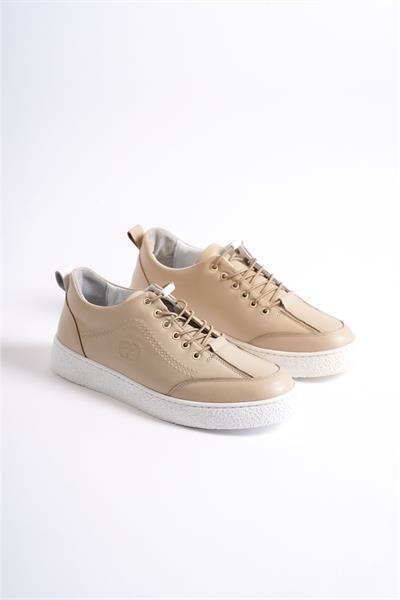Mubiano Hakiki Deri 4500-BJ Bej Erkek Spor Ayakkabı & Sneaker