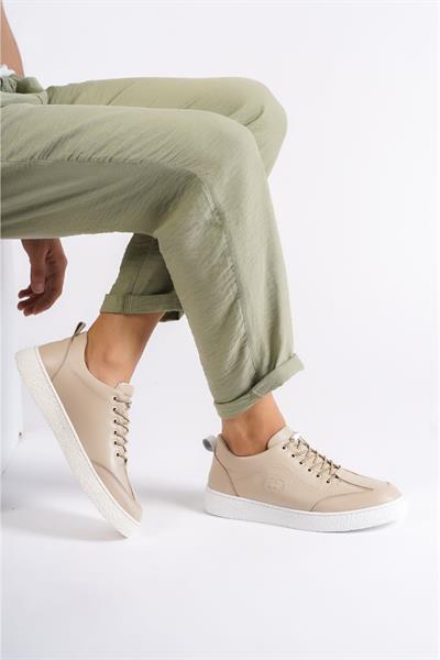Mubiano Hakiki Deri 4500-BJ Bej Erkek Spor Ayakkabı & Sneaker