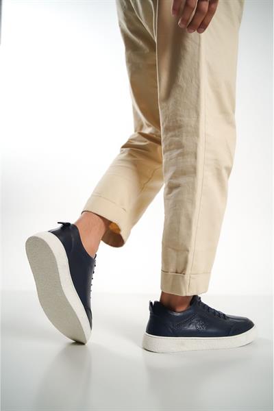 Mubiano Hakiki Deri 4500-LCV Lacivert Erkek Spor Ayakkabı & Sneaker